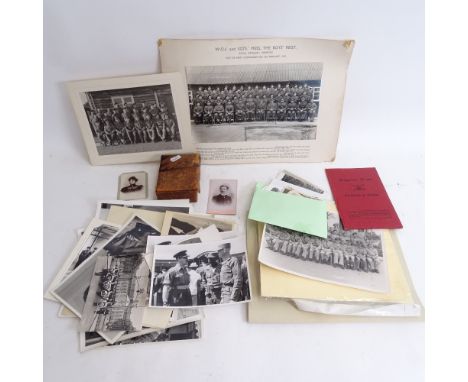 Various mid-20th century Army photographs, including large scale Royal Artillery of Hereford Regiment 