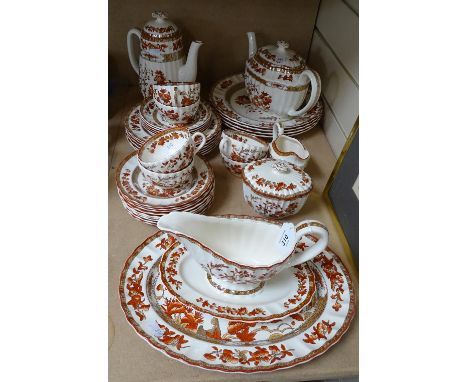 A group of Spode Indian Tree pattern dinner and teaware 