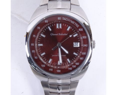A Gianni Sabatini quartz chronograph wristwatch, boxed 