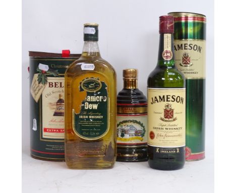 1990 Bell's Old Scotch Whisky, Jameson Irish Whiskey and Tullamore Dew Irish Whiskey (3) 