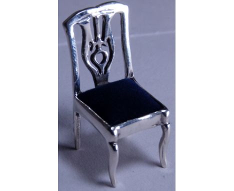 Silver chair pin cushion