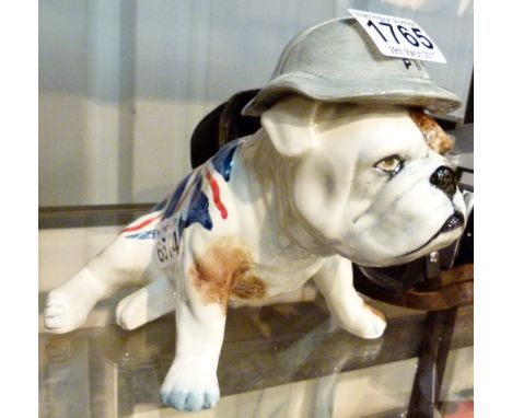 Carltonware Union Jack Bulldog, H: 16 cm 