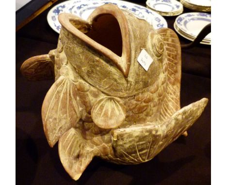 Large ceramic oriental Carp 