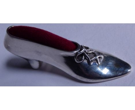 Silver shoe pin cushion