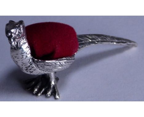 Silver pheasant pin cushion