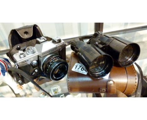 Binoculars and a camera 