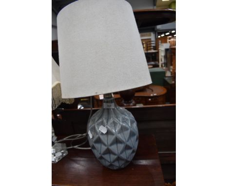 A modern ceramic table lamp