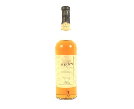 A bottle of Oban 14 year old single malt Scotch whisky. 43% Vol, 70 cl