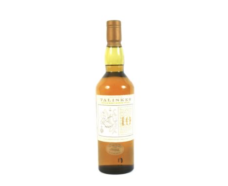 A bottle of Talisker 10 year old single malt Scotch whisky. 45.8% Vol, 70 cl.