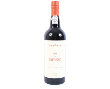 A bottle of Churchill's Club Ruby Port. 75cl, 19.5% Vol