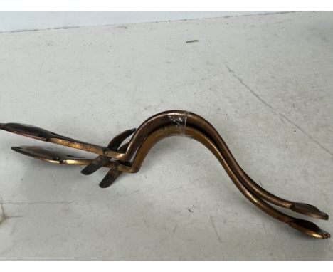 Pair of W & R Leggott Ltd copper art nouveau door handles 