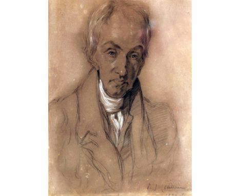 JOHN JOSEPH COTMAN (1814-1878, BRITISH) Portrait of a the Artist s Father John Sell Cotman Aged 57 pencil drawing, signed and