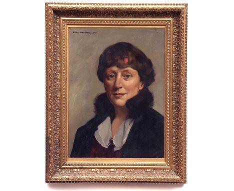 ALLAN DOUGLAS DAVIDSON, RBA, ROI (1873-1932, BRITISH) Head and Shoulders Portrait of a Lady oil on canvas, signed and dated 1