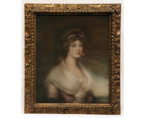 ENGLISH SCHOOL (19TH CENTURY) Head and Shoulders Portrait of a Lady pastel 23 = x 19 = ins 