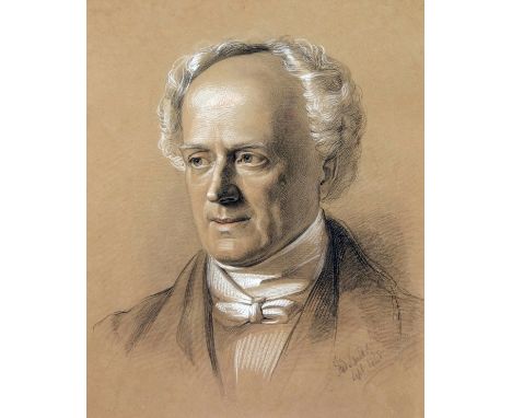 FREDERICK SANDYS (1829-1904, BRITISH) Portrait of William Philip Barnes Freeman Aged 35 pencil and chalk drawing, signed and 