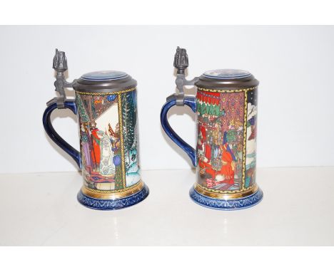 Mettlach, Villeroy and Boch ceramic- A Russian fairy-tales- the snow maiden and Kashchey