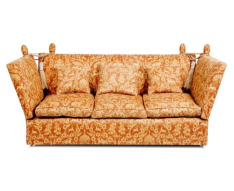 A KNOWLE TYPE SOFA  approximately 205cm wide x 90cm deep x 108cm high overall