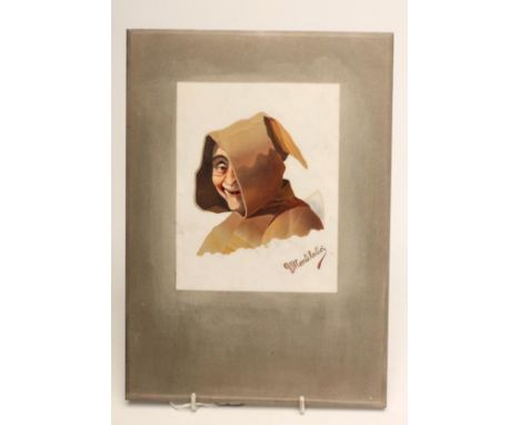 GUISEPPE MONTELATICI - a late 19th century Florentine pietra dura panel depicting a vignette head and shoulders portrait of a