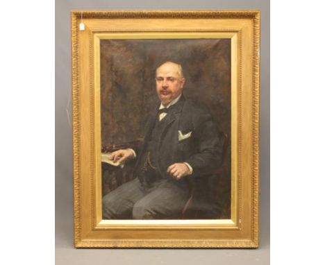 ROBERT ATKINSON (1863-1896), Portrait of William Ellis of Leeds, three quarter length, oil on canvas, signed and dated 1892, 