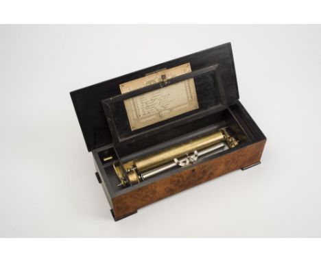 A SWISS "SPIRALDAMPHER EXPRESSIF" MUSICAL BOX stamped 51769, the 12" drum playing eight classical airs as listed on the tune 