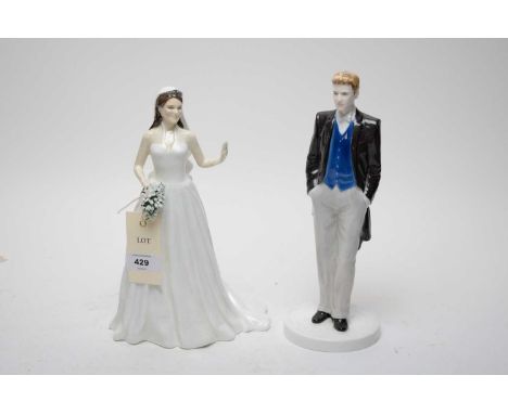 A limited edition Coalport ceramic figure of ‘Prince William’; together with a limited edition Royal Staffordshire figure of 