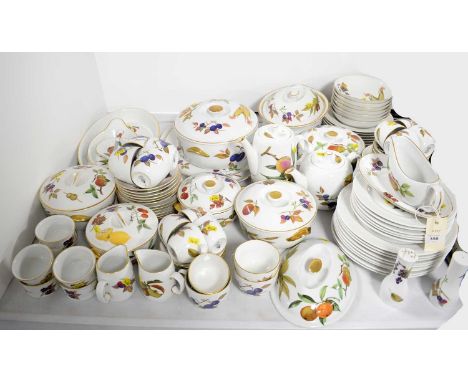 An extensive collection of Royal Worcester ‘Evesham’ pattern dinner ware, including seven various lidded tureens, coffee pot,