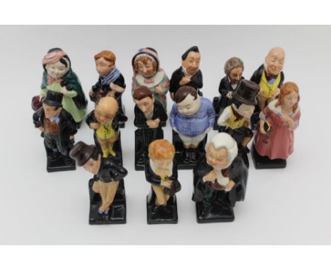 A COLLECTION OF FOURTEEN ROYAL DOULTON POTTERY DICKENSIAN CHARACTERS to include; Pickwick, Little Nell, Tiny Tim, Bill Sykes,