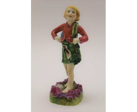 A ROYAL WORCESTER BONE CHINA FIGURE, 'Scotland', modelled by Freda Doughty, No.3104, 14cm highCondition report: no chips, cra
