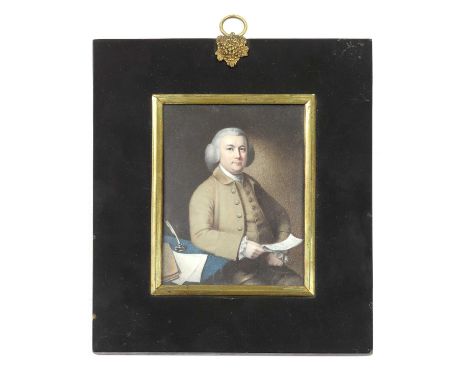 English School, mid-18th centuryPortrait of Robert Dodsley (1703-1764) poet, playwright and dramatist, holding a letterindist