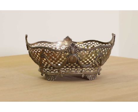 A late Victorian silver bonbon dish,by Gibson &amp; Langman, London 1895,retailed by the Goldsmiths' &amp; Silversmiths' Comp