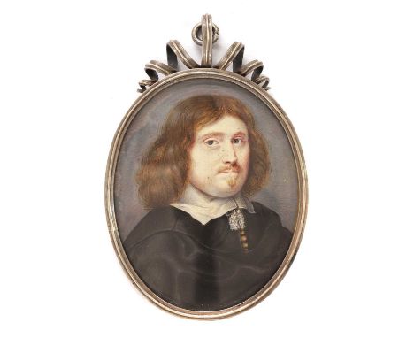 Matthew Snelling (fl.1644-1670)Portrait of a gentleman, facing right in a black doublet with gold buttons, white lawn collar 