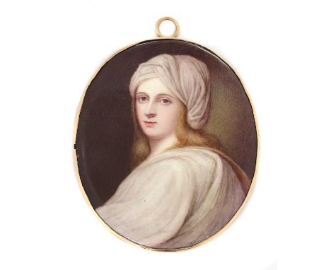 William Bate (c.1759-c.1845)Portrait of The Lady Elizabeth Hamilton as 'Beatrice Cenci' by Guido Reni (1575-1642) with long f