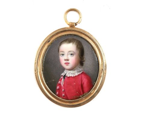 Gervase Jarvis Spencer (c.1715-1763)Portrait of Martin Folkes, wearing a red double-breasted jacket with lace collar, 1756sig