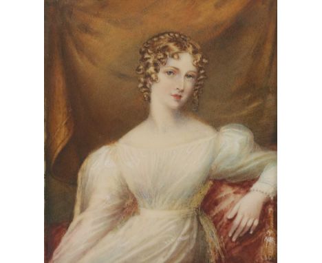 Emma Eleanor Kendrick (1788-1871)Portrait of Miss Harriet Walker, youngest daughter of General Sir George Walker KCB, half le