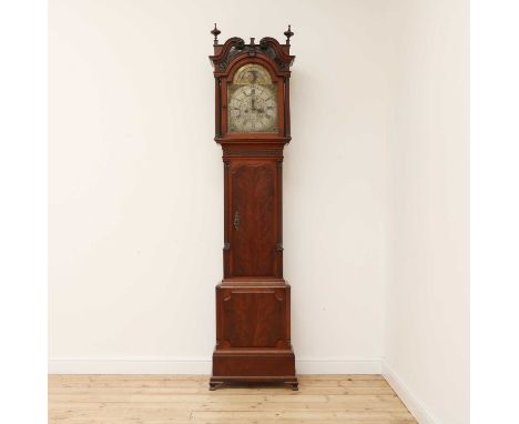 A George III mahogany longcase clock, c.1770, the dial signed 'Lassel, Park', eight-day striking movement, an arched brass an