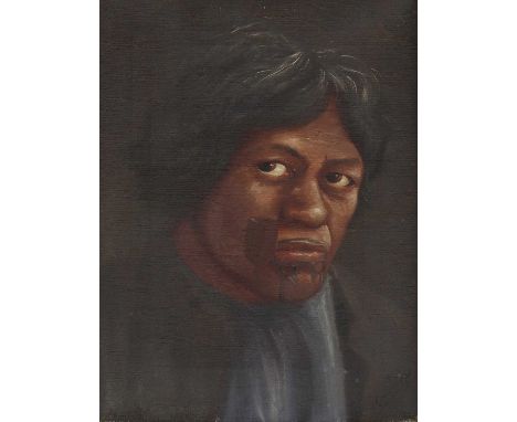 Vera Cummings (New Zealand, 1891-1949)Portrait of a Maorisigned 'V Cummings' l.r., oil on canvas30.5 x 23cmCondition report: 