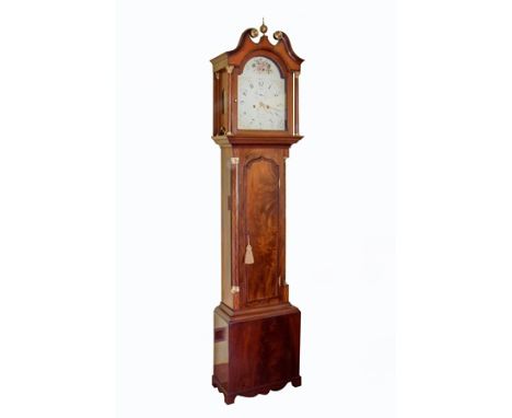 WILLIAM ROBB, MONTROSE A mid 19th century mahogany 8-day longcase clock, the 12" arch painted dial signed Wm Robb, Montrose, 