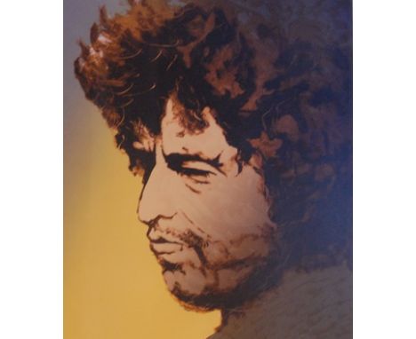 RONNIE WOOD Bob Dylan, Limited edition print, signed, inscribed and numbered 242/250, 51cm by 44cm 