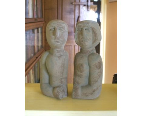 Peter Wright (1919-2003) Five figures - Upright nude twin figures, edition 5/100, Reclining nude twin figures, edition 8/200,