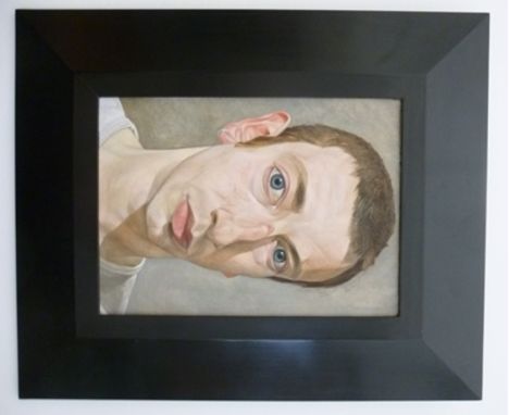 JAMES HAGUE Self Portrait, BP Portrait Award 1996, oil on canvas, 32cm by 24cm 