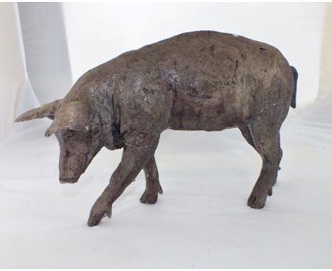A studio ceramic pig sculpture, 26cm high 