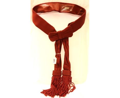 Boer War (Victorian) British Officers Cummerbund. P&amp;P Group 1 (£14+VAT for the first lot and £1+VAT for subsequent lots) 