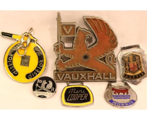 Car related badges and pins to include Vauxhall, Morris etc. P&amp;P Group 1 (£14+VAT for the first lot and £1+VAT for subseq