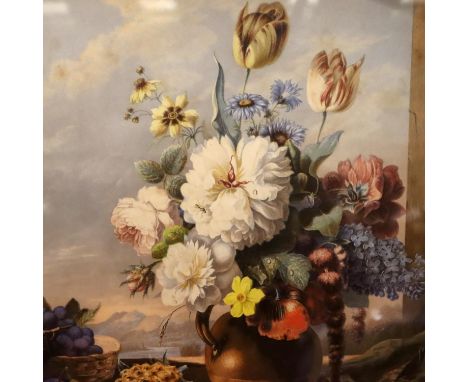 GEORGE BAXTER; 19th Century print, The Gardeners Shed, 25 x 36 cm. Not available for in-house P&amp;P, contact Paul O'Hea at 