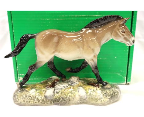 Boxed Beswick Przewalski Wild Horse, limited edition 668/1000, H: 17 cm. P&amp;P Group 2 (£18+VAT for the first lot and £3+VA