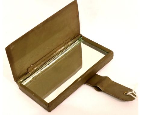 WWI British Trench Mirror that fits to the end of a bayonet. Marked SOS Save Our Soldiers. P&amp;P Group 1 (£14+VAT for the f