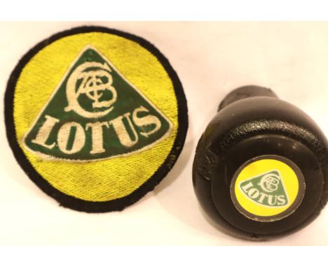 Lotus gear knob and a badge. P&amp;P Group 1 (£14+VAT for the first lot and £1+VAT for subsequent lots) 
