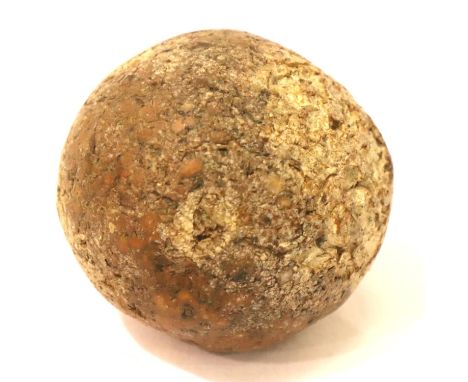 Napoleonic Period Stone Shot Ball. P&amp;P Group 1 (£14+VAT for the first lot and £1+VAT for subsequent lots) 