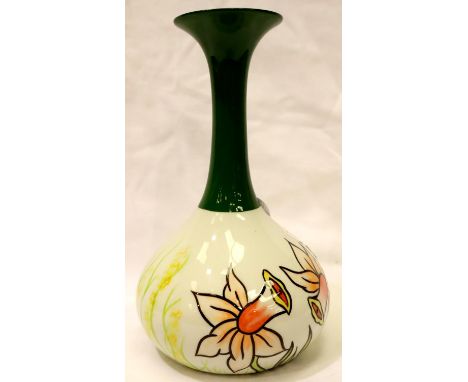 Lorna Bailey Old Ellgreave Pottery vase in the Spring pattern, 2/250, H: 20 cm. P&P Group 2 (£18+VAT for the first lot and £3