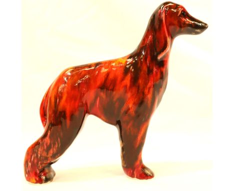 Anita Harris Afghan Hound, signed in gold, H: 15 cm. P&P Group 1 (£14+VAT for the first lot and £1+VAT for subsequent lots)Co